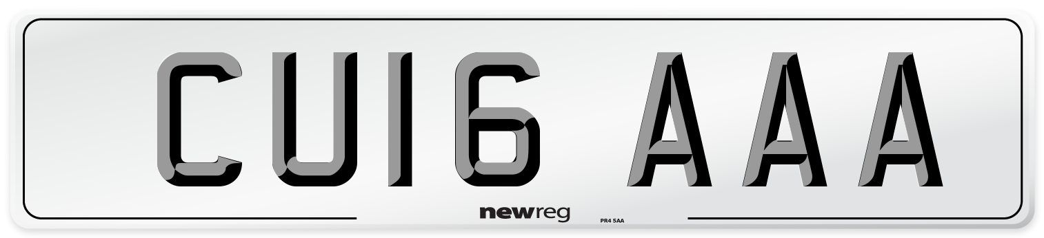 CU16 AAA Number Plate from New Reg